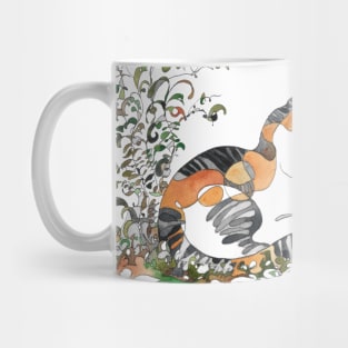 Calico Cat In The Garden Mug